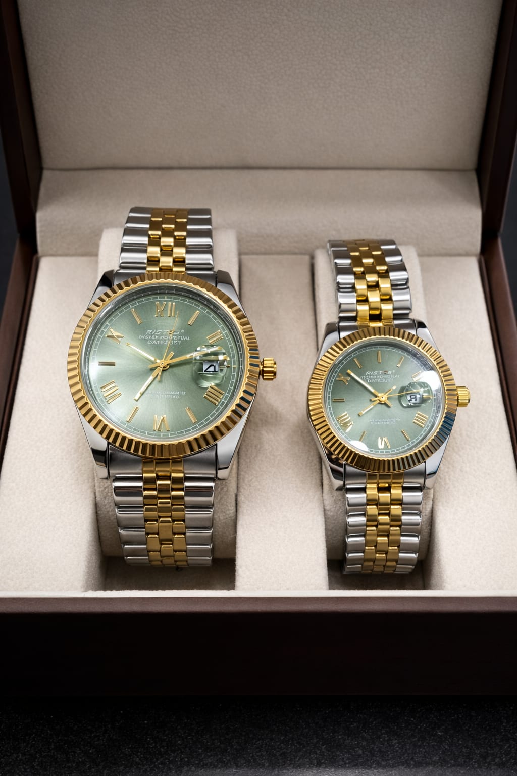 9086d5a2-dcad-44c0-89a8-92b3b7b78fa8 ⌚ وقتكما… بذوق واحد طقم ساعات Couple Set